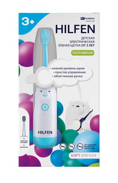 Фотография товара Щетка зубная электрическая детская 3+ розовая Hilfen/Хилфен (P2021)