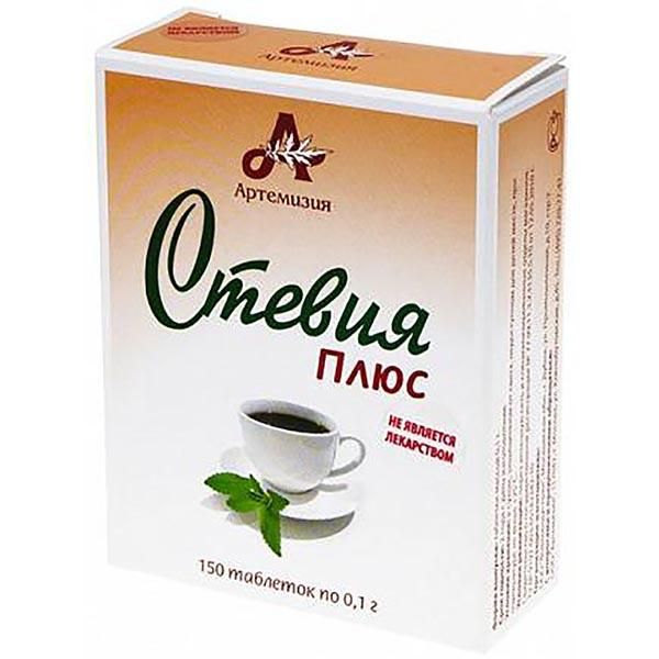 Фотография товара Заменитель сахара Стевия плюс Артемизия таблетки 100мг 150шт