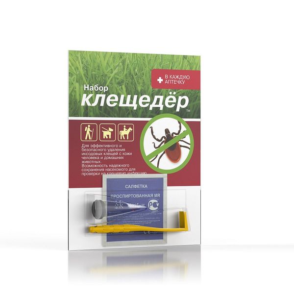 Фотография товара Набор: Устройство для извлечения клещей Клещедер