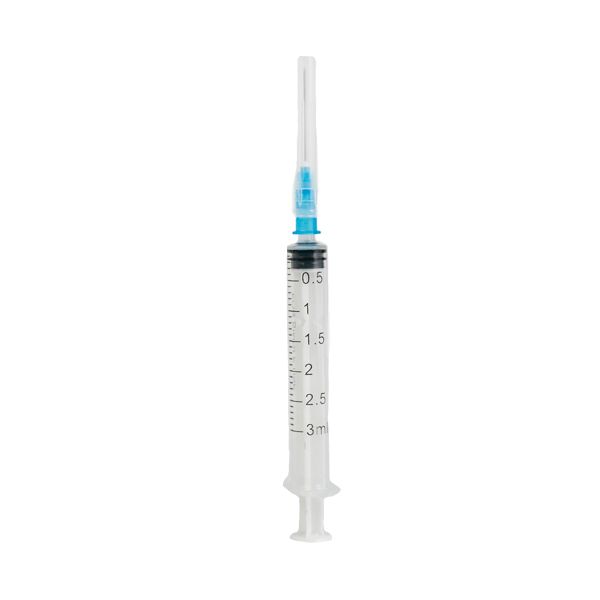Фотография товара Шприц 3-х компонентный с иглой 23G 1 Inekta 0,6х25мм 3мл 100шт
